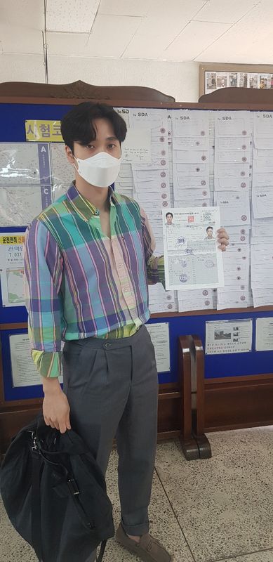 SDA English-programme graduate after passing the Korean road driving test