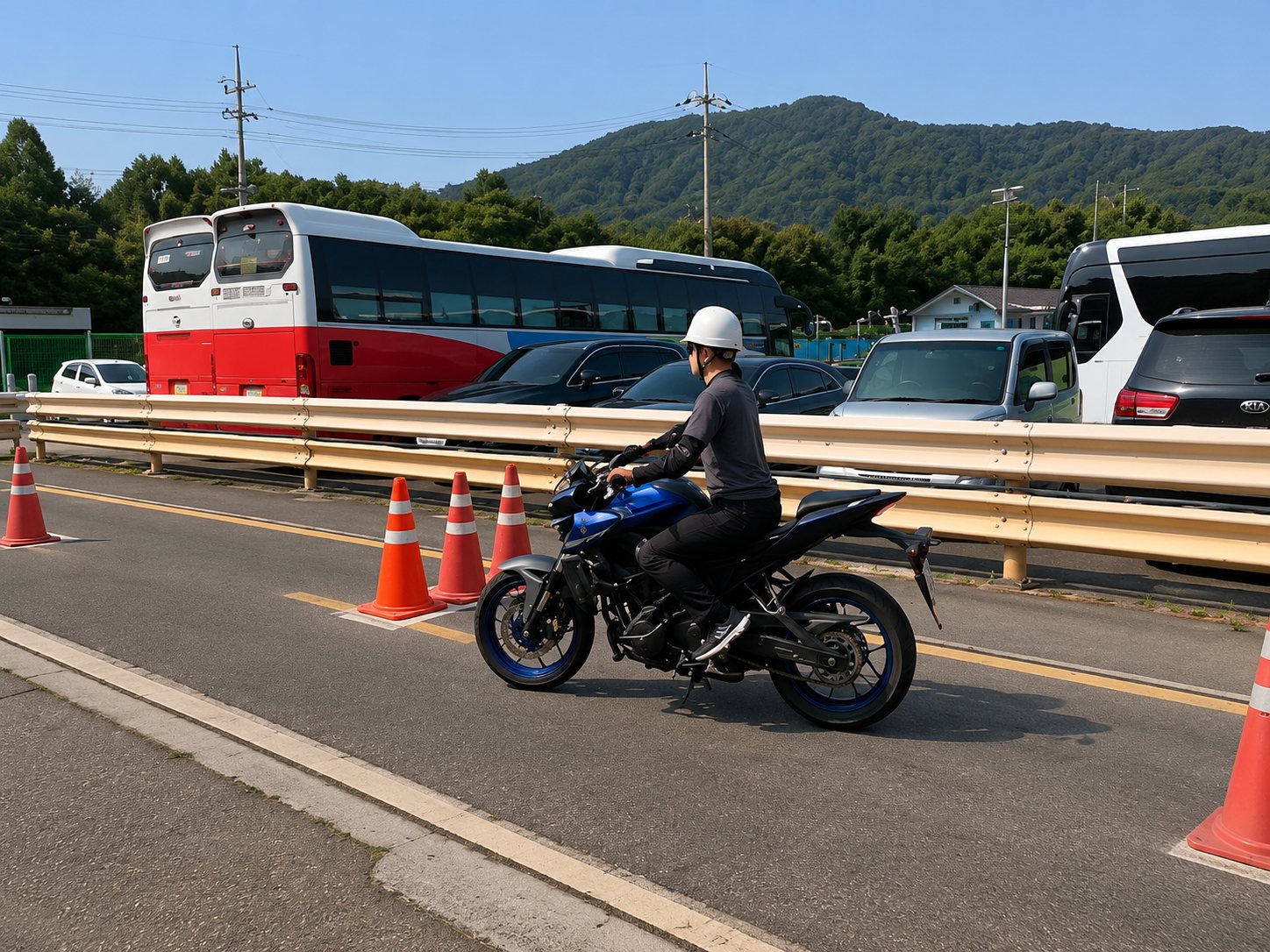 バイク技能試験の準備