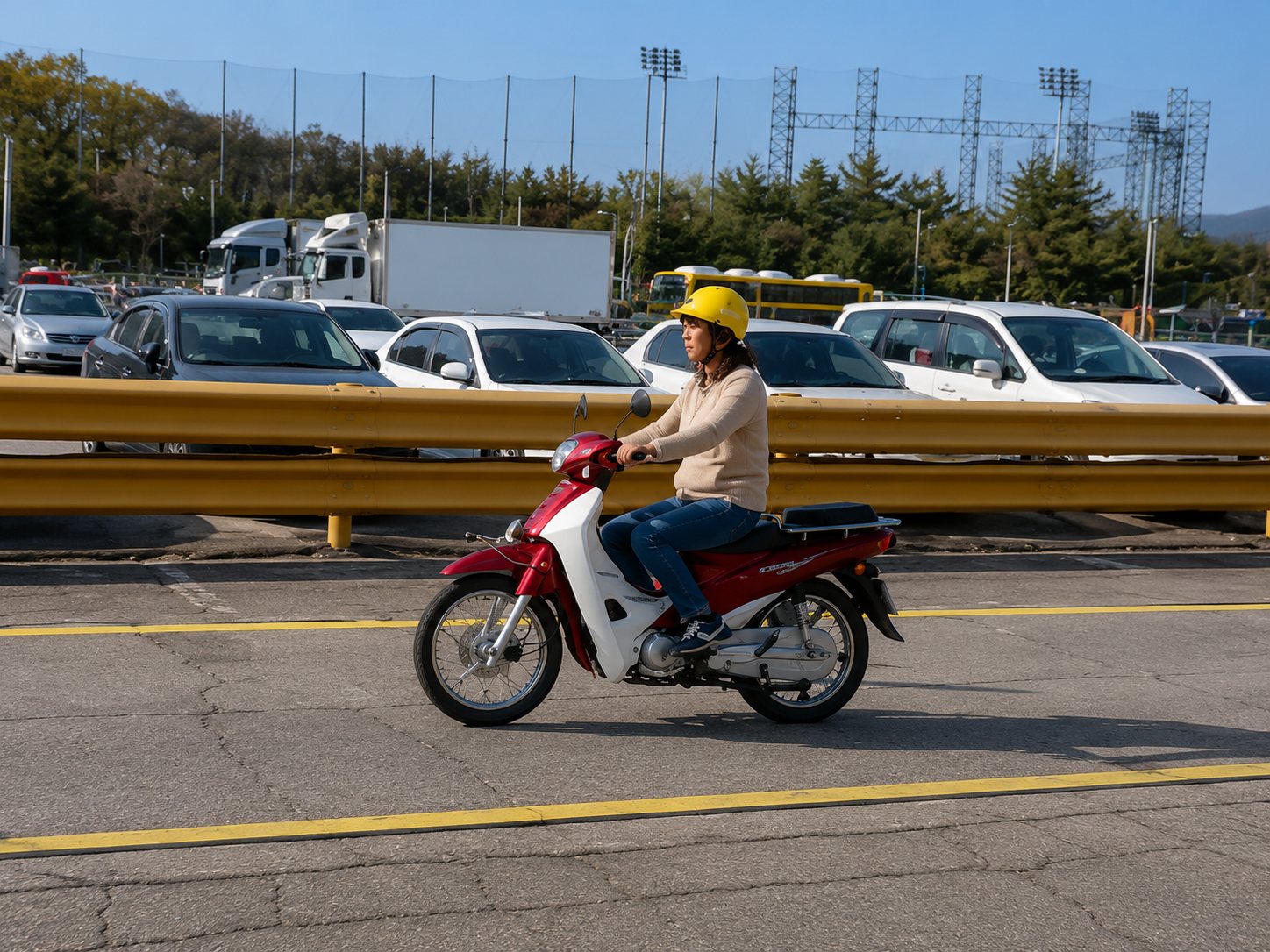 Motorcycle training for the Class 2 Small license on the SDA course