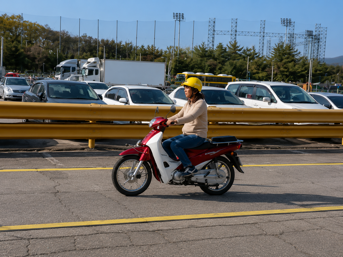 Motorcycle training for the Class 2 Small license on the SDA course